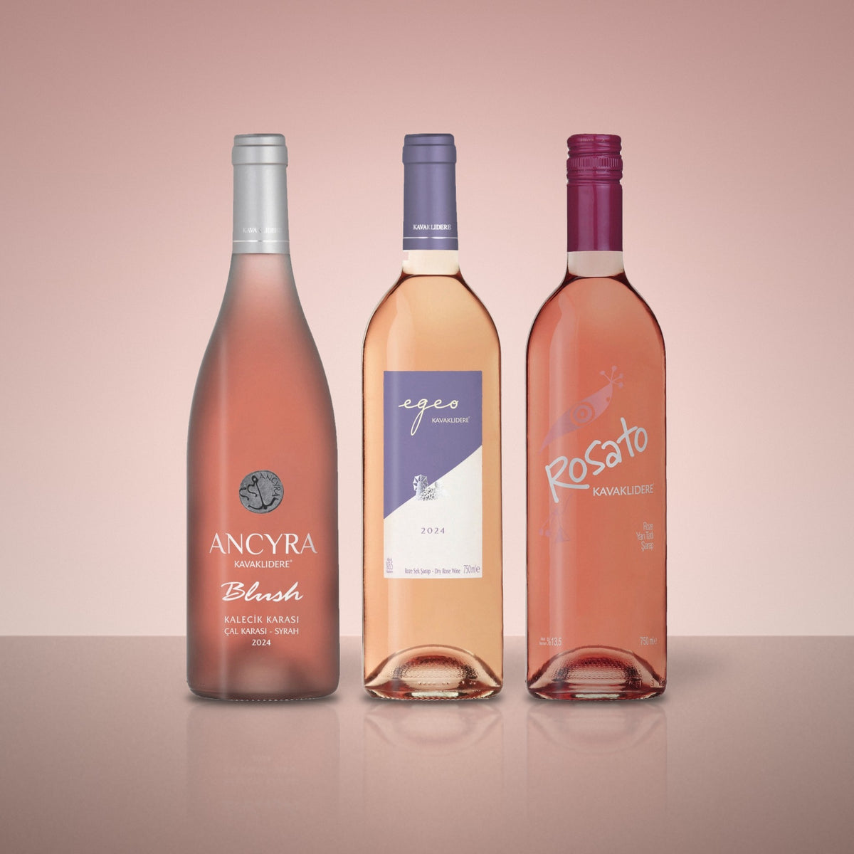 Rosé-Trio Rosé Moments: Ancyra Blush, Egeo Rosé und Rosato