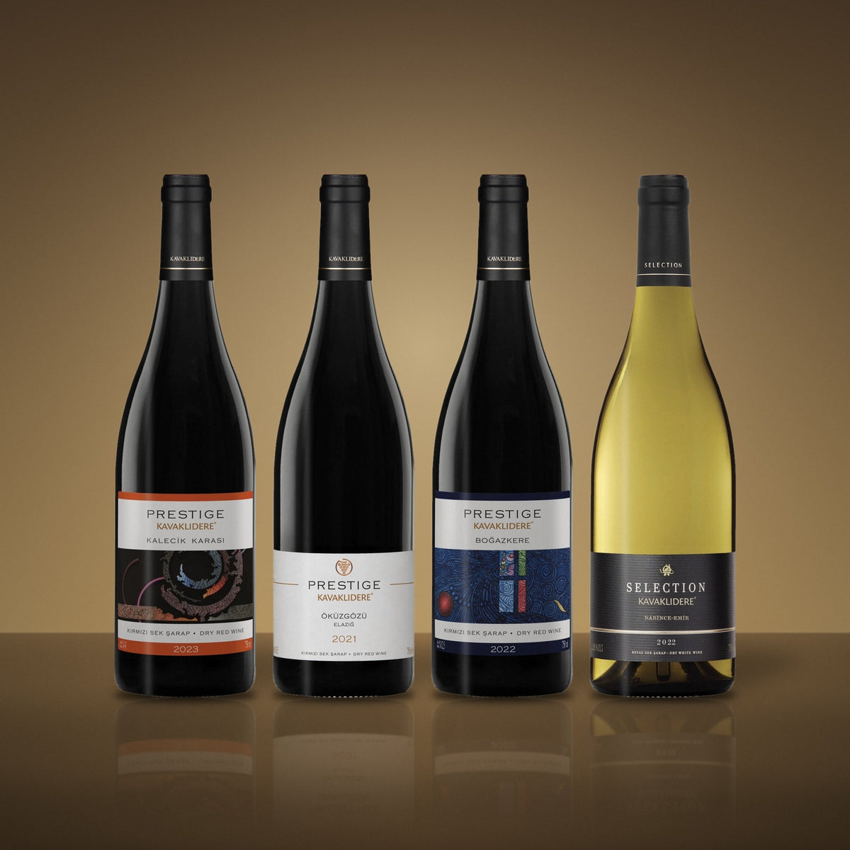 Weinpaket Weinatlas Türkei: Prestige Kalecik Karası, Prestige Öküzgözü, Prestige Boğazkere und Selection Narince-Emir