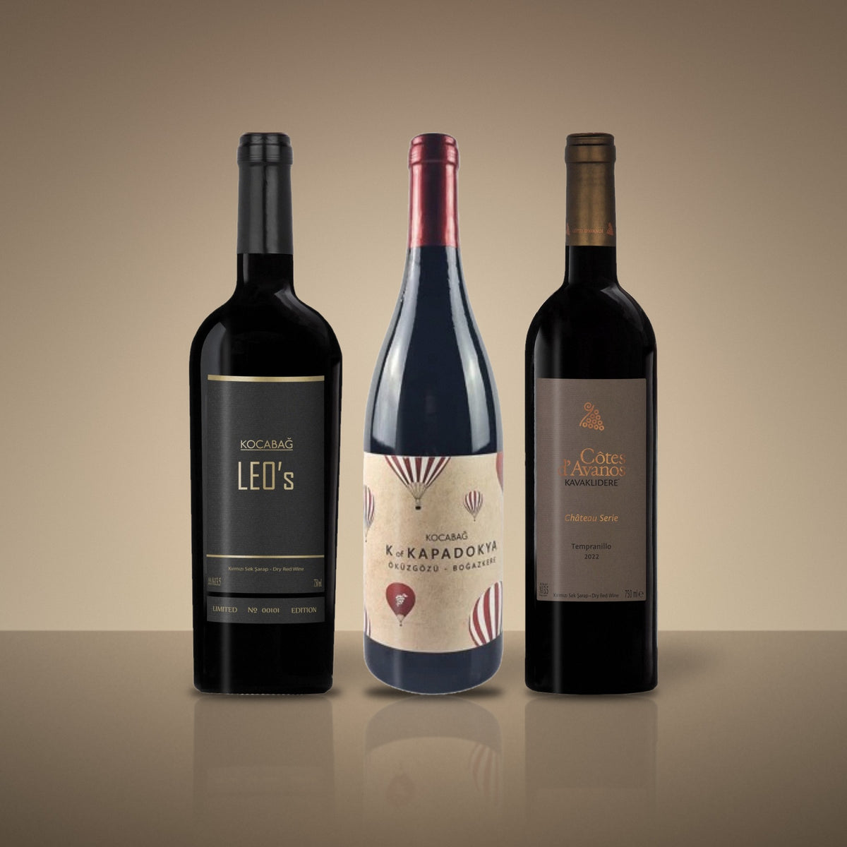 Kappadokien-Paket Land der Feenkamine: Kocabağ Leo's, Kocabağ K of Kapadokya und Côtes d'Avanos Tempranillo