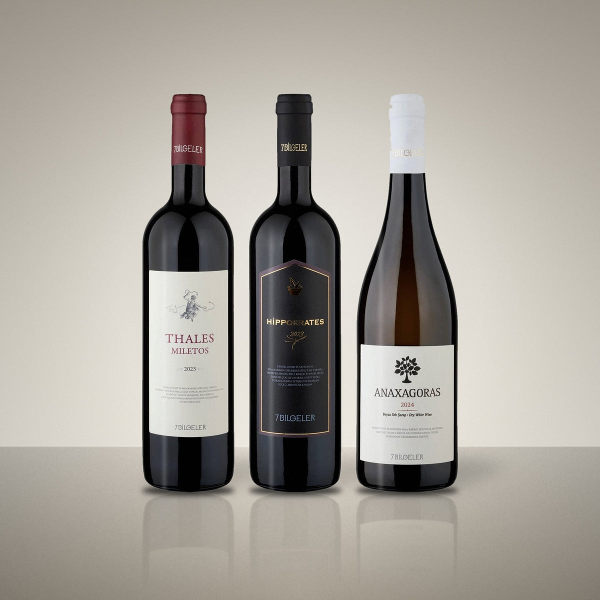 Weinpaket Wein der Weisen: Thales Miletos, Hippokrates und Anaxagoras von 7 Bilgeler