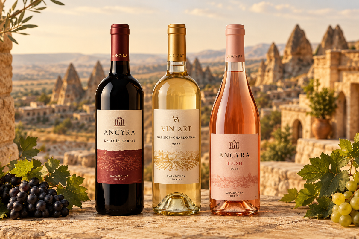 Weinpaket Erster Schluck Anatolien: Ancyra Kalecik Karası, Ancyra Blush und Vin-Art Narince–Chardonnay